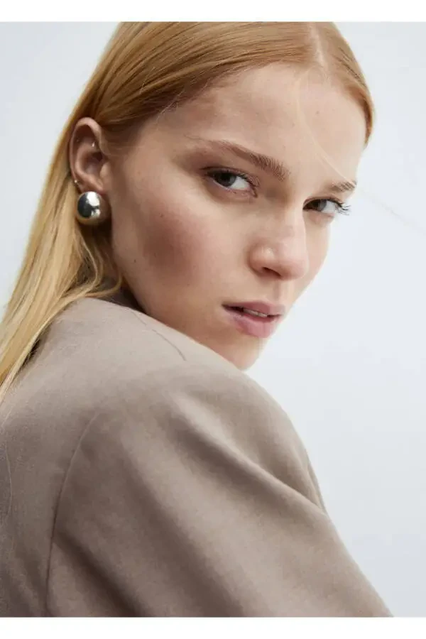 Düğmeli cropped ceket - 5