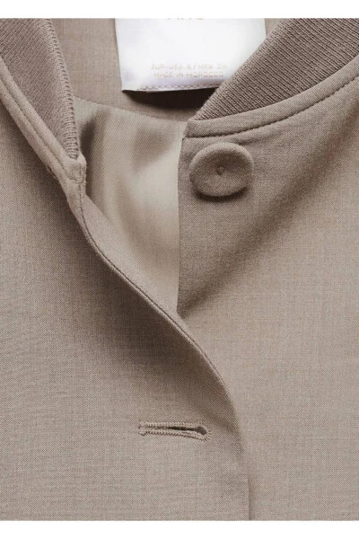 Düğmeli cropped ceket - 6