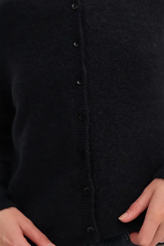 Düğmeli Triko Hırka H3364-A10-Okyanus - 3