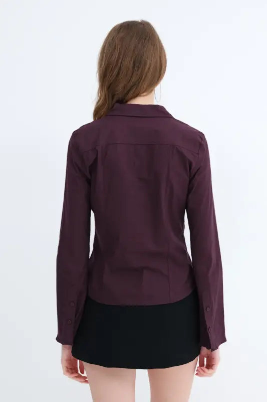 Düğmeli Uzun Kollu Gömlek G16809-Y9-Gardenya - 6