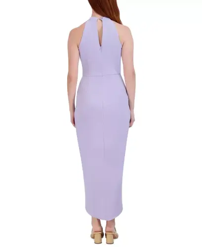 Knot-Neck Tulip-Hem Midi Dress - Lavender - JULIA JORDAN (1)