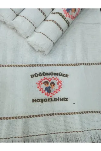 Düğün Havlusu Araba Havlusu Konvoy Havlusu 12 Adet. Söz ,nişan,okuluk Havlu, Yeni Model Kalp 1-lacivert4 - 6