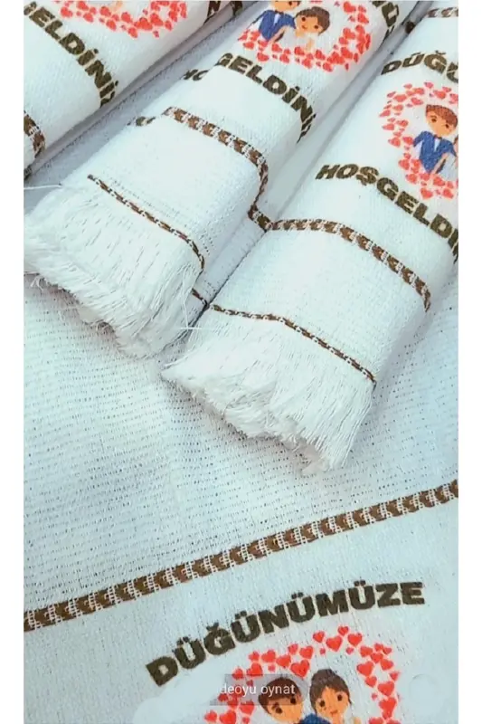 Düğün Havlusu Araba Havlusu Konvoy Havlusu 12 Adet. Söz ,nişan,okuluk Havlu, Yeni Model Kalp 1-lacivert4 - 3