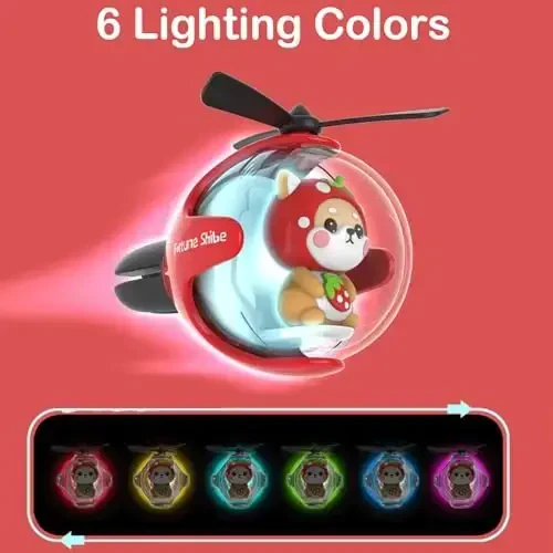 DUHKHAS 2 Pcs Pilot Car Air Freshener, Cute Dog Car Vent Clip Air Freshener Automotive Air Outlet Fan Diffuser, Automotive Interiors Vent Decoration (Red+Green) - 3