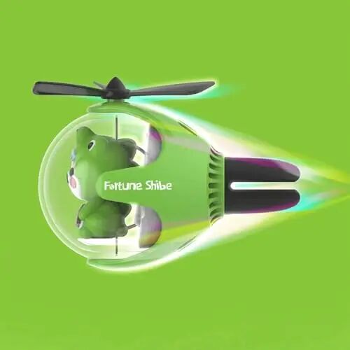 DUHKHAS 2 Pcs Pilot Car Air Freshener, Cute Dog Car Vent Clip Air Freshener Automotive Air Outlet Fan Diffuser, Automotive Interiors Vent Decoration (Red+Green) - 4