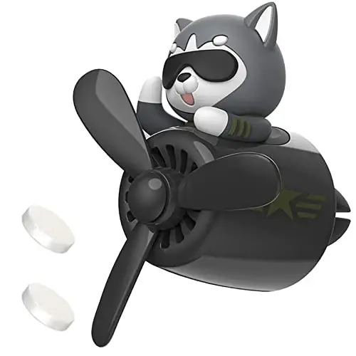DUHKHAS Pilot Car Air Freshener, Cute Cat Car Vent Clip Air Freshener with 2 Fragrant Tablets Automotive Air Outlet Fan Diffuser, Automotive Interiors Vent Decoration (style D) - 1