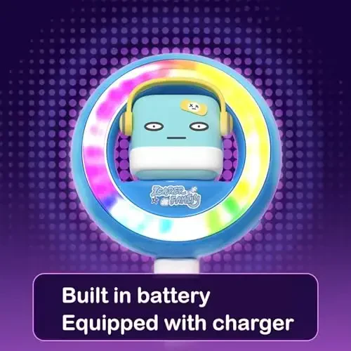 DUHKHAS Car Air Fresheners, Cute Car Voice-Activated RhytModazone Light Automotive Air Outlet Fan Diffuser, Automotive Interiors Vent Decoration (Blue) - 4