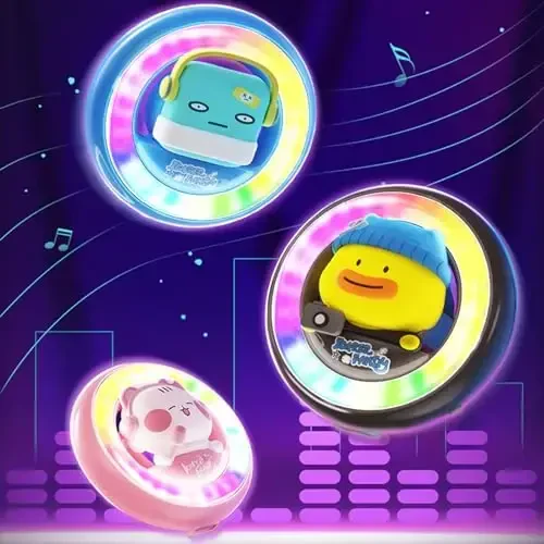 DUHKHAS Car Air Fresheners, Cute Car Voice-Activated RhytModazone Light Automotive Air Outlet Fan Diffuser, Automotive Interiors Vent Decoration (Blue) - 6