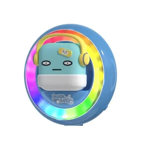 DUHKHAS Car Air Fresheners, Cute Car Voice-Activated RhytModazone Light Automotive Air Outlet Fan Diffuser, Automotive Interiors Vent Decoration (Blue) - 1