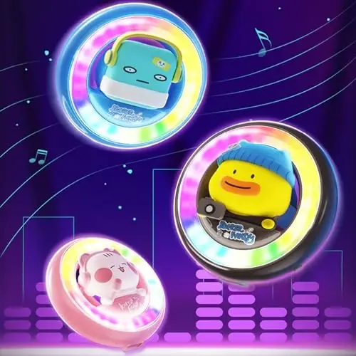 DUHKHAS Car Air Fresheners, Cute Car Voice-Activated RhytModazone Light Automotive Air Outlet Fan Diffuser, Automotive Interiors Vent Decoration (Blue) - 6