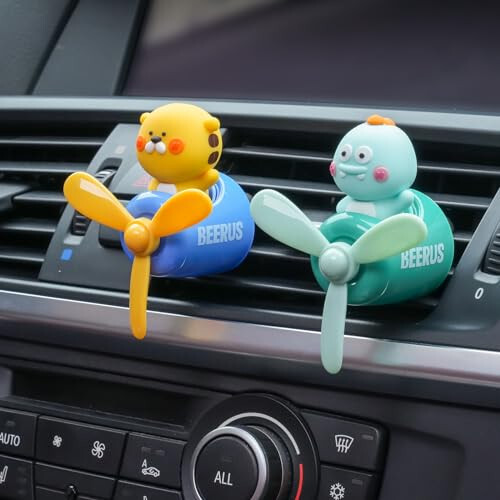 DUHKHAS Pilot Car Air Freshener, Cute Tiger Car Vent Clip Air Freshener with 4 Fragrant Tablets Automotive Air Outlet Fan Diffuser, Automotive Interiors Vent Decoration (Pilot Tiger) - 5