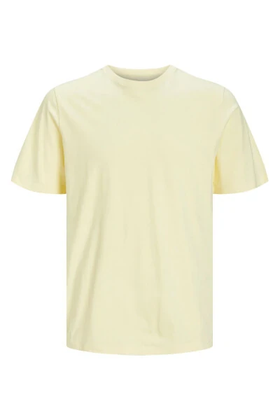 Dumaloq yoqali, organik paxtadan tikilgan erkaklar uchun futbolka. - JACK & JONES