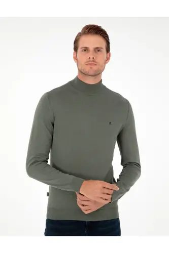 Duman Slim Fit Yarım Balıkçı Yaka Basic Triko Kazak 50296614-VR210-Gri - 3