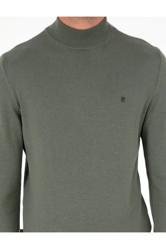 Duman Slim Fit Yarım Balıkçı Yaka Basic Triko Kazak 50296614-VR210-Gri - 6