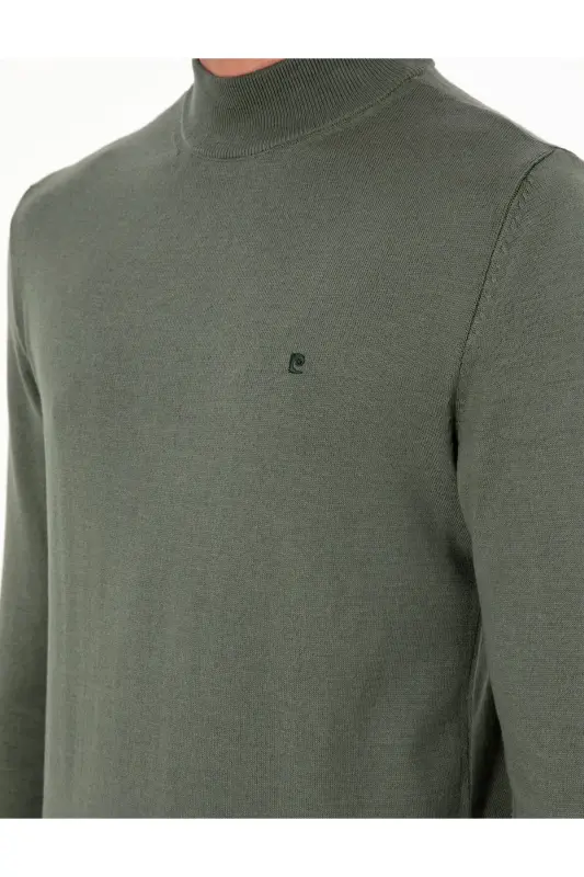 Duman Slim Fit Yarım Balıkçı Yaka Basic Triko Kazak 50296614-VR210-Gri - 7