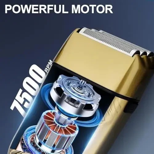 Dumite Electric Shavers for Men,Waterproof Powerful Motor Electric Razor,Head Shavers for Bald Men,Triple Foil Beard Trimmer,Barber Supplies LED Displays & USB Charging Shaver, Gifts - 5