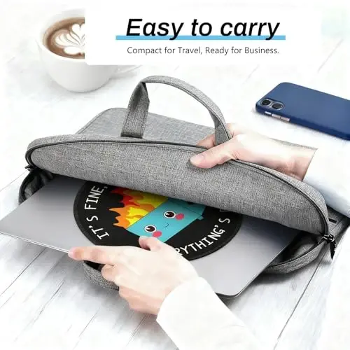 Dumpster on Fire Round Mouse Pad 8.6 x 8.6 Inch, Cute Funny Mousepad for Laptop Gaming, Stitched Edge Non-Slip Rubber Base, Home Office Decor Desk Accessories, It's Fine I`m Fine Everything is Fine - 5