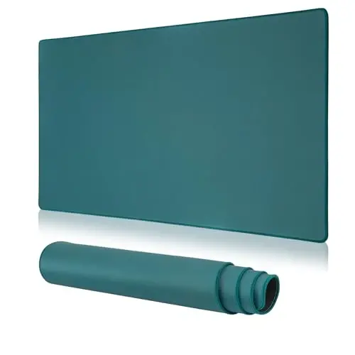 Durable tikilgan qirralari, sirpanmaydigan rezina taglikli kengaytirilgan suv oʻtkazmaydigan yashil sichqoncha, stol usti gilami, klaviatura sichqonchasi sichqonchasi bilan bosh aylantiruvchi balonli katta oʻyin sichqonchasi (31,50