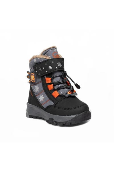 Durable, Waterproof, Orthopedic, Velcro, Lighted Kids Snow Boots - 1