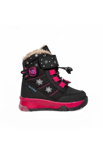Durable, Waterproof, Orthopedic, Velcro, Lighted Kids Snow Boots - 1