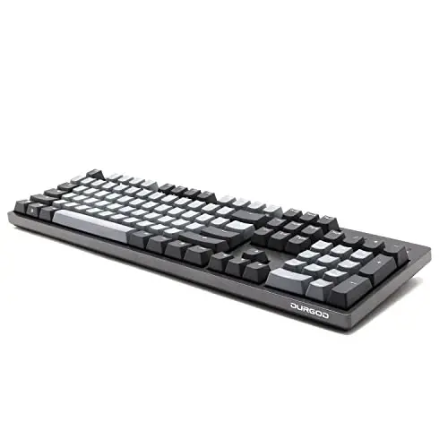 DURGOD Taurus K310 Mechanical Keyboard | 104 Keys Full Size | USB C Wired | Doubleshot PBT Keycaps | Programmable Keys | NKRO Rollover | for Windows & Mac | Cherry MX Brown, Grey - 4
