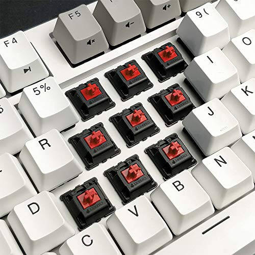 DURGOD Mekanik Oyun Klavyesi Cherry MX Kırmızı Anahtarlar Tip C Arayüzü Tenkeyless 104 Tuş (Toz Kapağı Dahil) Oyuncu/Yazımcı İçin Beyaz, ANSI/ABD - 2