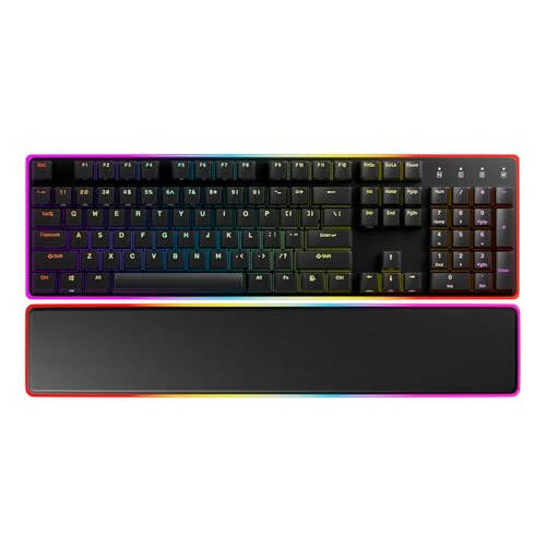 DURGOD TGK021 Mechanical Gaming Keyboard, 104 Keys Wired Keyboard with Magnetic Wrist Rest, RGB Backlit, Hot Swappable Tactile Brown Switch for PC/Mac/Laptop, Fully Anti-ghosting, Multimedia Keys - 2