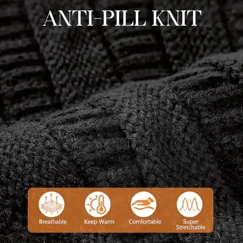 Durio Ayollar Trikotaj Beanie Qish Qalin Qattiq Jun Qoplamli Beanie Ayollar Erkaklar Unisex Issiq Chang'i Beanielari - DURIO (1)