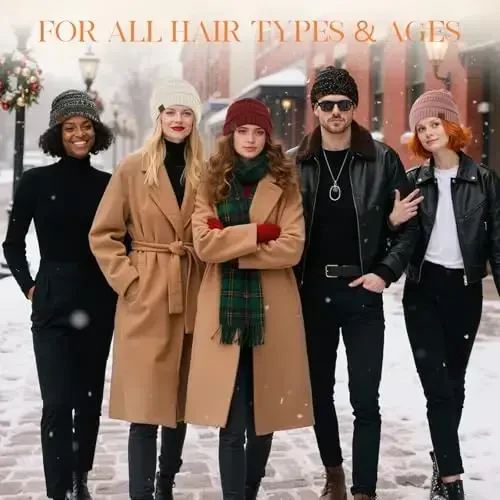 Durio Ayollar Trikotaj Beanie Qish Qalin Qattiq Junli Beanie Ayollar Erkaklar uchun Uniseks Iliq Chang'i Beanie Shapkalari - 5