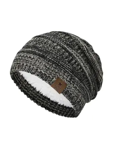 Durio Ayollar Trikotaj Shapka Qishgi Qalin Tekis Jun Qoplamali Shapka Ayollar Erkaklar Unisex Issiq Chang'i Shapkalari - 1