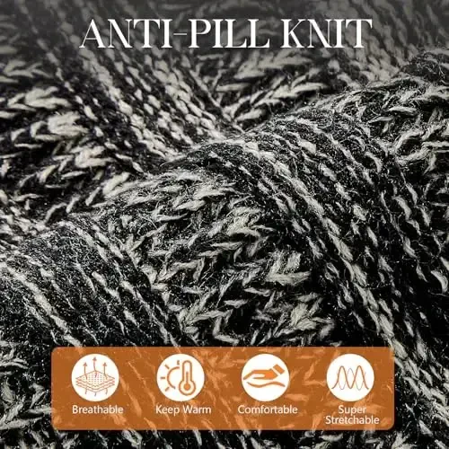 Durio Ayollar Trikotaj Shapka Qishgi Qalin Tekis Jun Qoplamali Shapka Ayollar Erkaklar Unisex Issiq Chang'i Shapkalari - 3