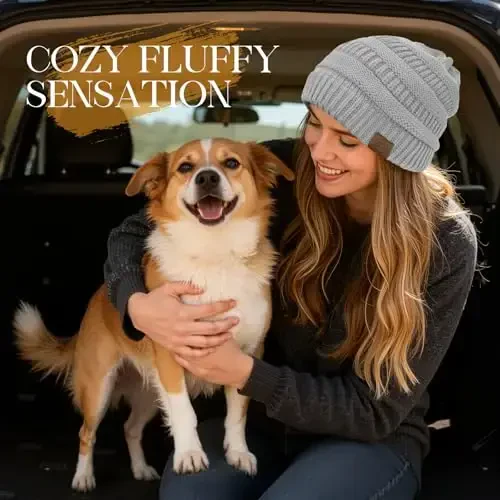 Durio Beanie Hats for Women - Slouchy Beanies Unisex Warm Winter Caps Soft Breathable & Cozy Stretchy Knitted Cuffed Cap - 4