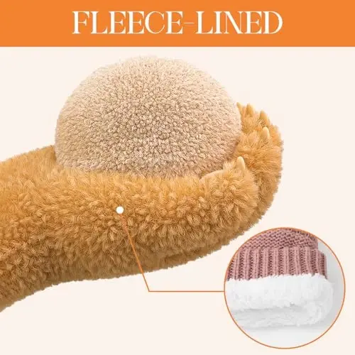 Durio Womens Knit Beanie Winter Thick Solid Fleece Lined Beanie Hats for Women Men Unisex Warm Skiing Beanies - 3