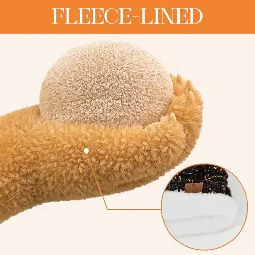 Durio Womens Knit Beanie Winter Thick Solid Fleece Lined Beanie Hats for Women Men Unisex Warm Skiing Beanies - 3