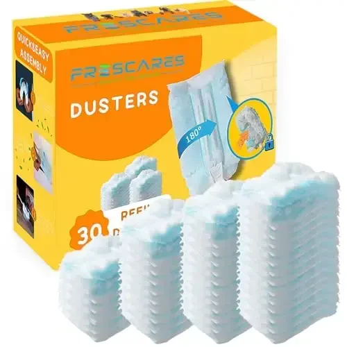 Duster Refills,Static Dust Removal Brush Disposable Replacement Head Compatible with Swiffer Duster Refills for Electronics, Furniture, Blinds, Ceiling Fans (Blue, 30 PCS) - 1