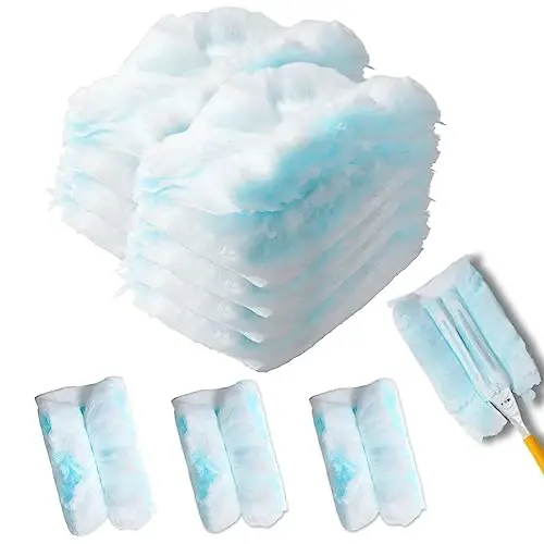 Duster Refills,Static Dust Removal Brush Disposable Replacement Head Compatible with Swiffer Duster Refills for Electronics, Furniture, Blinds, Ceiling Fans (Blue, 30 PCS) - FRESCARES (1)