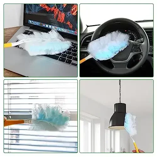 Duster Refills,Static Dust Removal Brush Disposable Replacement Head Compatible with Swiffer Duster Refills for Electronics, Furniture, Blinds, Ceiling Fans (Blue, 30 PCS) - 7