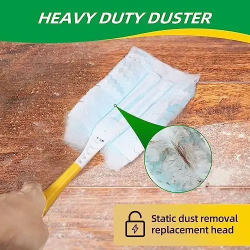 Duster Refills,Static Dust Removal Brush Disposable Replacement Head Compatible with Swiffer Duster Refills for Electronics, Furniture, Blinds, Ceiling Fans (Blue, 30 PCS) - 5