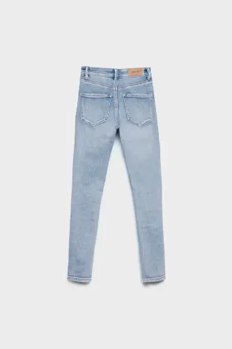 1420 Düşük Bel Skinny Jean - Mavi - 1
