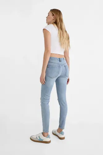 1420 Düşük Bel Skinny Jean - Mavi - 5