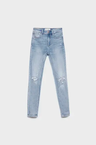 1420 Düşük Bel Skinny Jean - Mavi - 7