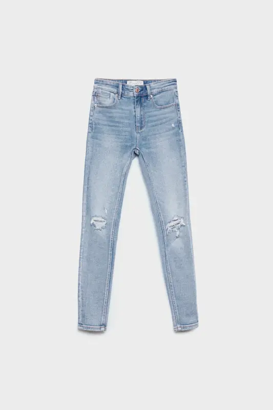 1420 Düşük Bel Skinny Jean - Mavi - 7