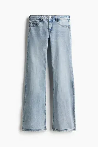 Flared Low Jeans-Açık kot mavisi - 3