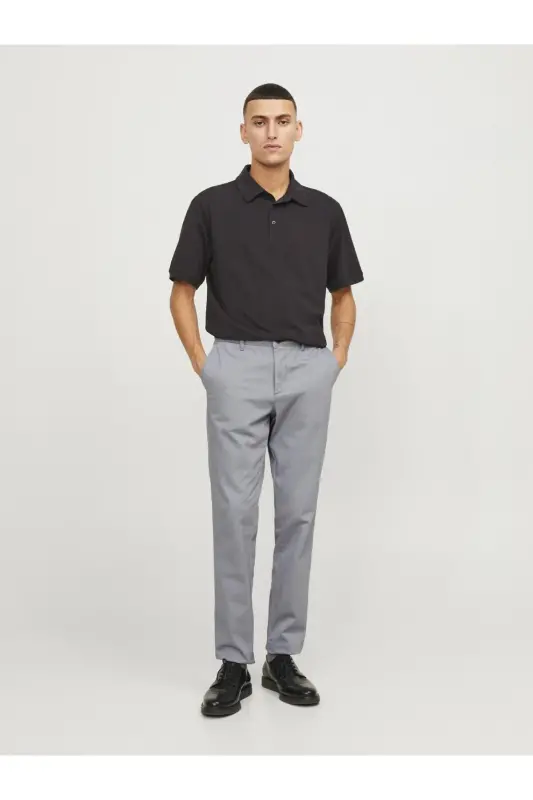 Düşük Bel Slim Fit Gri Erkek Chino Pantolon JPSTMARCO JJBOWIE NOOS - ULTİMATE GREY - 2