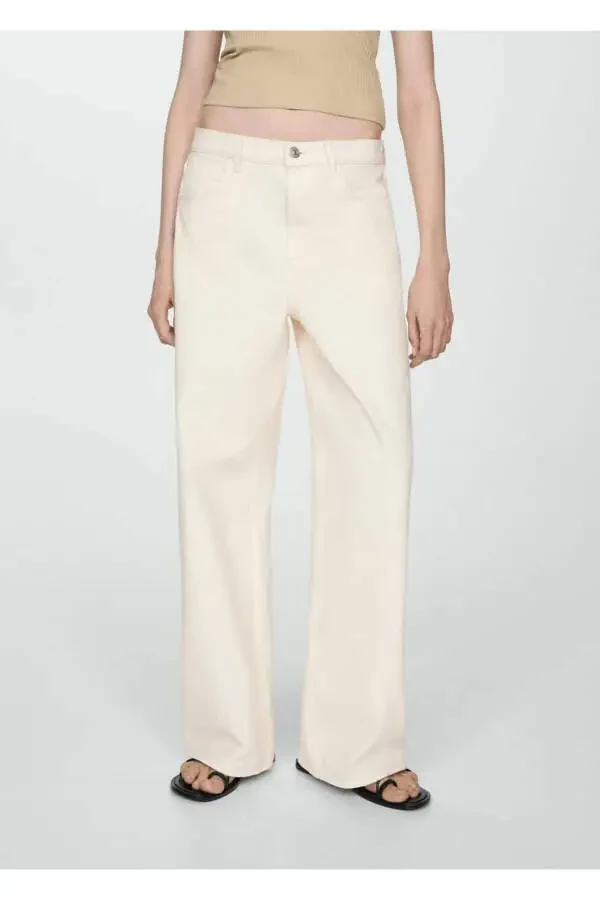 Düşük Belli Wideleg Loose Jean - 1