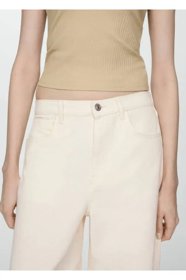 Düşük Belli Wideleg Loose Jean - 6