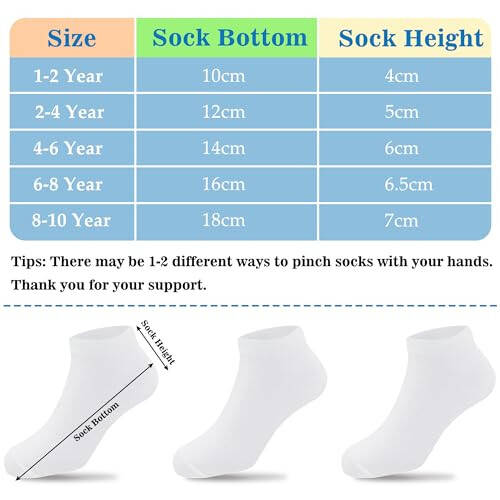 Duufin 18 Pairs Kids Socks Boys Girls Ankle Socks Toddler Socks Low Cut Socks Half Cushion Socks for Kids - 44