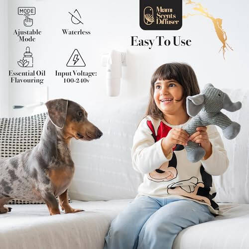 Plug in Wall Waterless Diffuser + Amalfi Hotel Essential Oils 4 Fl Oz Included Coverage Up to 500 SqFt Smart Bluetooth App Control Scent Air Machine for Home, Office and Spa Ideal for Aromatherapy. - 1