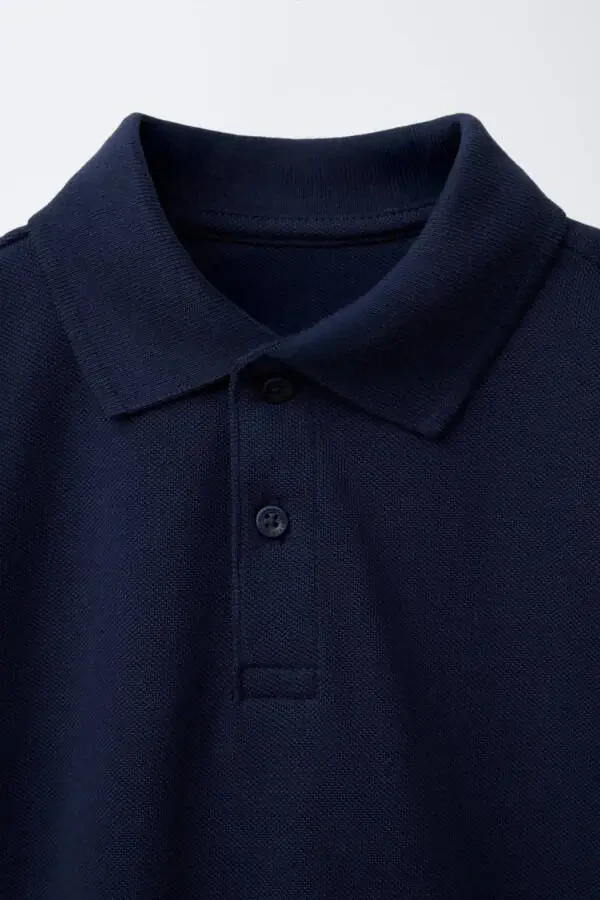 DÜZ BASIC POLO YAKA T-SHIRT-LACİVERT - 3