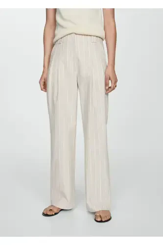 Düz çizgili pantolon - 9